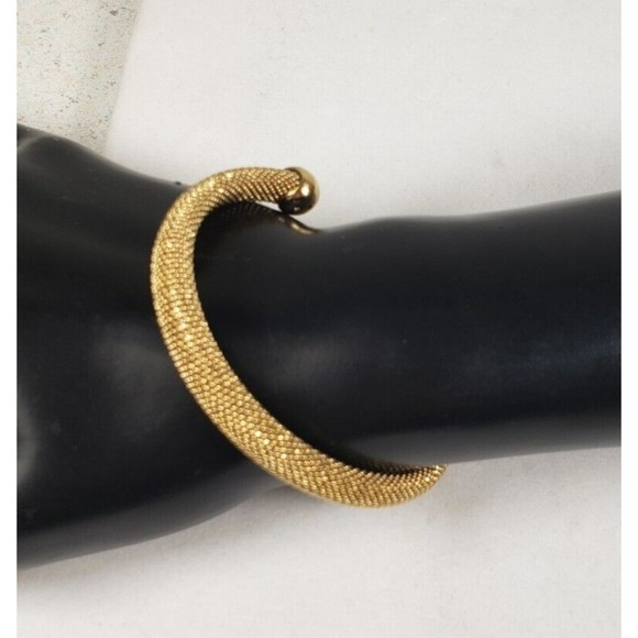 Fossil 7" Bracelet Gold Tone Wrap Bracelet with Polished Gold Ball - Picture 4 of 12